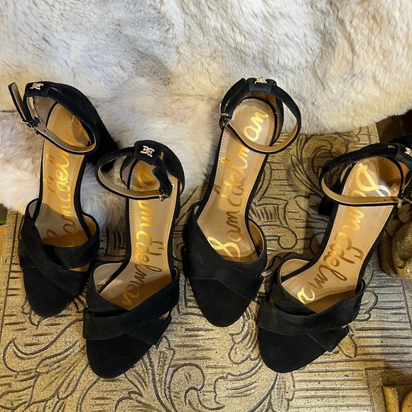 NWOB $120 UPDATED Sam Edelman Yancy - Black Suede Block Heel - Multiple Sizes - Picture 6 of 8